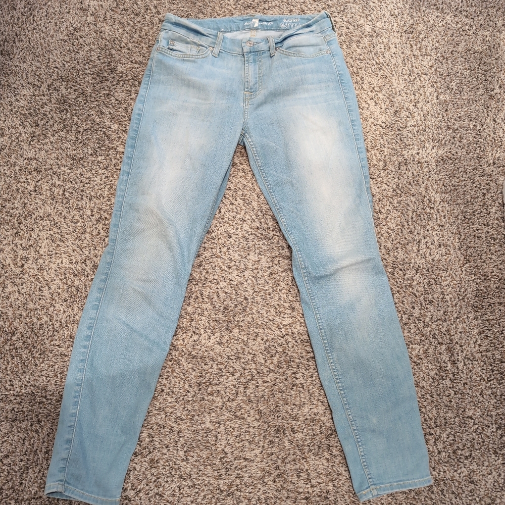 7 For All Mankind Light Blue Skinny Jeans